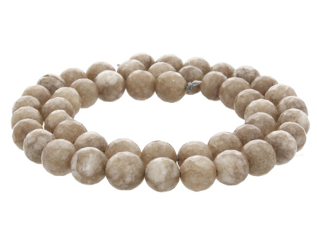 Agat / kula fasetowana / 6mm / karmelowy / 60szt