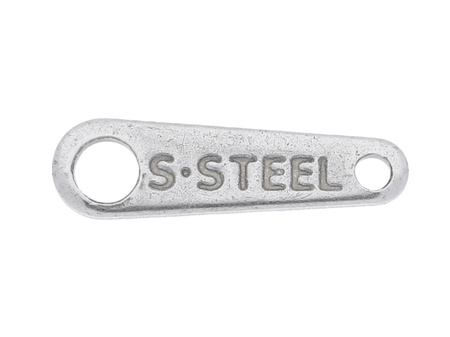 Blaszka S-STEEL / stal chirurgiczna / zawieszka / łącznik / 10x3x1mm / srebrny / 10szt