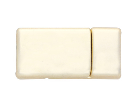 Zapięcie magnetyczne / prostokątne / 17x8x6mm / satynowy KC Gold / otwór 5.5x2.5mm / 1szt