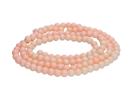 Koraliki powlekane z wadą / kula / 6mm / łososiowy / 130szt