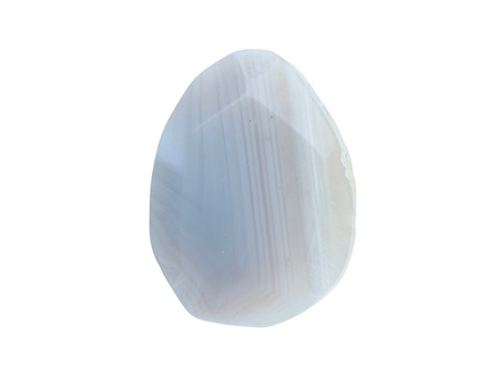 Agat / kropla nieregularna / fasetowana / 39x29x10mm / szary / 1szt