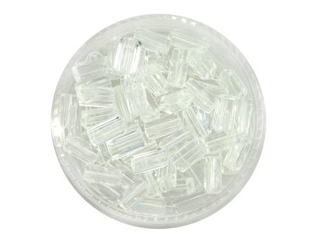 CrystaLove™ / kryształki szklane / cuboid / 7x3mm / crystal / transparentny / 80szt