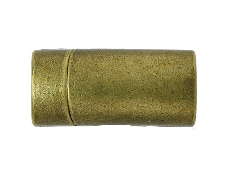 Zapięcie magnetyczne owalne, wygięte / 27x13x12mm / kolor antyczny brąz / otwór 10x8mm / 1szt