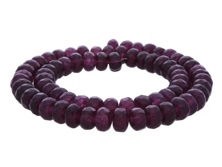 Agat / oponka fasetowana / 5x8mm / ciemny ametystowy / 72szt