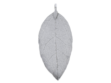 Liść ażurowy / miedziany / zawieszka / 80x35x4mm / czarny / 1szt