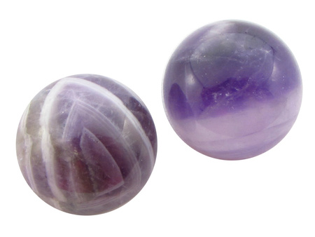 Ametyst kaboszon koło 12mm / kolor fioletowy, wrzosowy, biały / 1szt