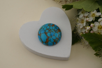 Kaboszon syntetyczny / jaspis / koło / 20mm / 1szt