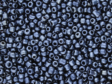 Seed Beads / koraliki szklane / round 12/0 / Opaque Lustered / Hematite / 20g