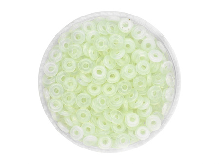 O-Ring™ / koraliki szklane / Ring / 1x3.8mm / Milky / Jonquil / 5g