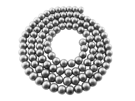 Koraliki szklana perła kula 6mm / jasny szary, gołębi / otwór 1mm / 140 koralików