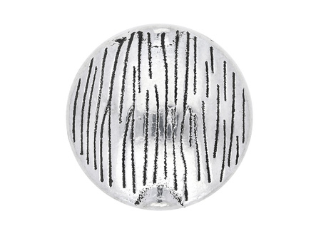 Dysk w paski / przekładka / 16x16x7mm / kolor srebrny / otwór 1.5mm / 2szt