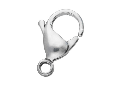 Karabińczyk klasyczny / stal chirurgiczna / 10mm / srebrny / otwór 1mm / 4szt