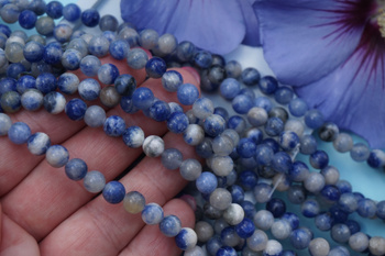 Sodalit / kula / 6mm / sznur / 60szt