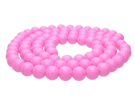 Koraliki powlekane / kula / 4mm / różowy / 215szt