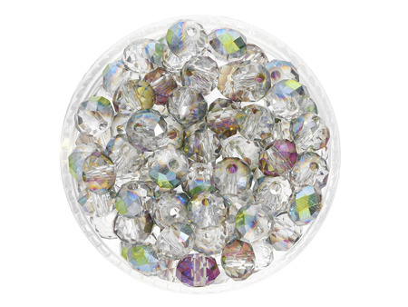 CrystaLove™ / kryształki szklane / rondelle/ 2x3mm /popielaty / transparentny /opalizujący / 150szt