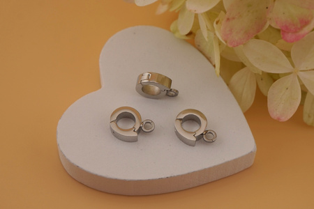 Krawatka odpinana / stal chirurgiczna / 11x8mm / srebrny / 1szt