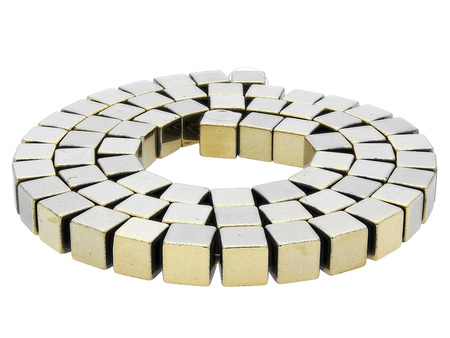 Hematyt / kostka / 3x3x3mm / Aged Gold / 130szt