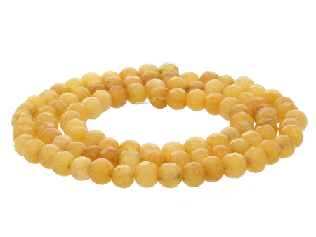 Agat / kula fasetowana / 2mm / ciemny żółty / 170szt