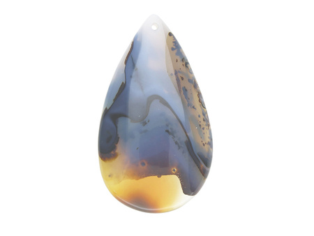 Agat Dendrytowy / zawieszka / kropla / 49x35x7mm / 1szt