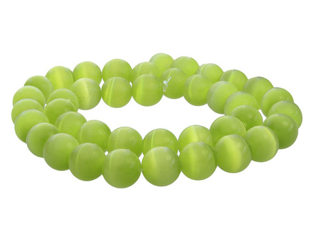 Kocie oko / kula / 10mm / limonkowy / 40szt