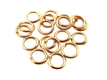 Kółka pojedyncze / otwarte / 8mm / złoty / drut 1.2mm / 10szt