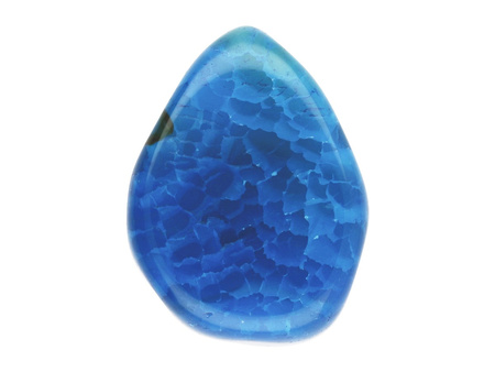 Agat / kropla płaska / 34x24x8mm / niebieski / 1szt