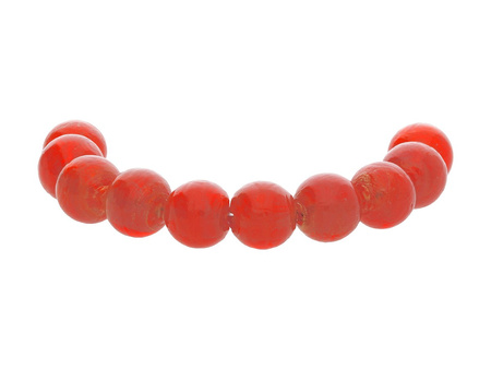 Szkło weneckie / kula / 8mm / rubinowy / 4szt