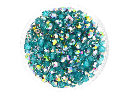 Firepolish™ / 3mm / Vitral / Teal / 40szt