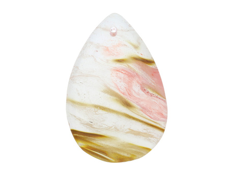 Kwarc tygrysi / zawieszka / kropla / 48x32x6.5mm / 1szt