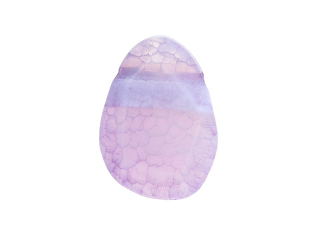 Agat / kropla nieregularna / fasetowana / 29x20x7mm / fioletowy / 1szt