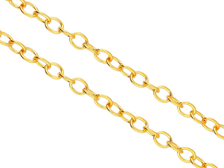 Łańcuszek Ankier / ogniwo 4x3mm / drut 0.7mm / złoty / 1m