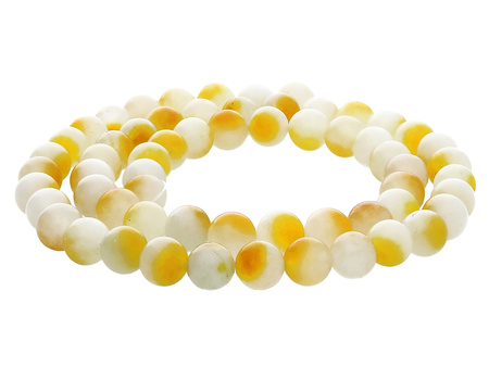 Agat / kula / 6mm / kremowo-miodowy / 58szt