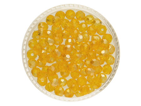 CrystaLove™ / kryształki szklane / rondelle / 3x4mm / pomarańczowy AB / 120szt