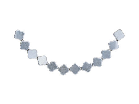 Hematyt / koniczynka / 4x4x3mm / Silver / 10szt