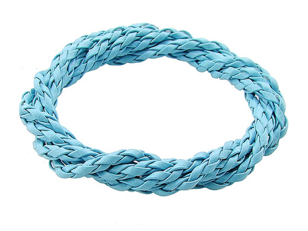 Rzemień ekologiczny, pleciony, okrągły / niebieski / 3mm / 1m