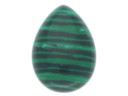 Malachit / kaboszon / kropla / 18x13x5mm / zielony / 1szt