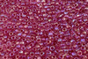 TOHO™ / Round / 11/0 / Inside-Color Luster Crystal/Hot Pink-Lined / 10g