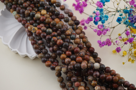 Jaspis Picasso / kula / 6mm / multikolor / około 60szt