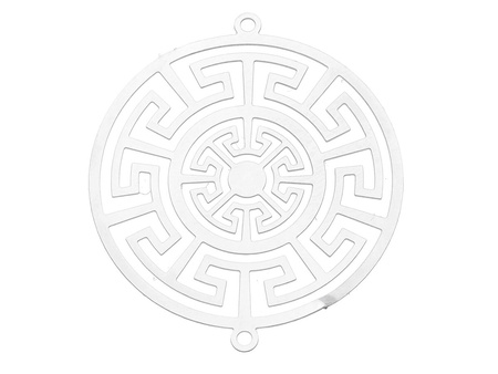 Labirynt z wadą / łącznik filigranowy / stal nierdzewna / 37x32x0.3mm / srebrny / 1szt