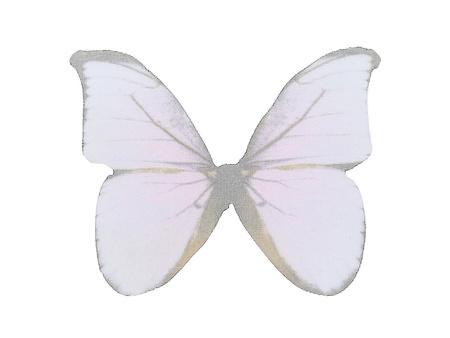 Skrzydła motyla / z organzy / 31x43mm / jasny różowy / 4szt