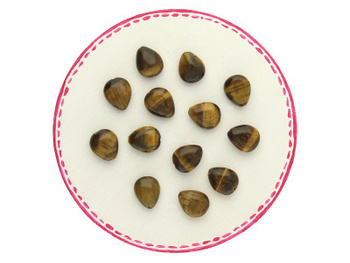 Tygrysie oko / kropla płaska / 8x10x5mm / 2szt