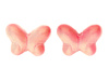Motyl / przekładka / szkło / 10x14mm / czerwony / 2szt