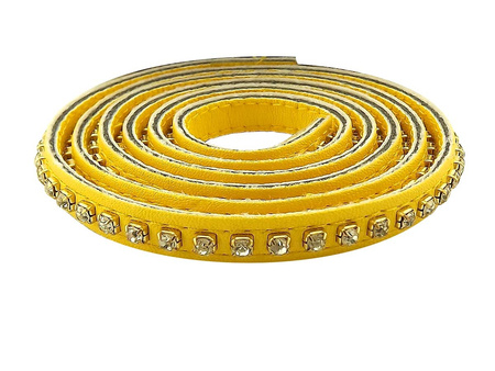 soRock™ / rzemień ze skóry ekologicznej / 8x2mm / kolor żółty / 20cm
