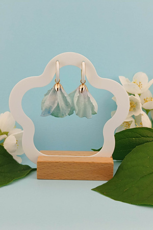 Kolczyki kółka / stal chirurgiczna / 12mm / złoty, biały / 2szt