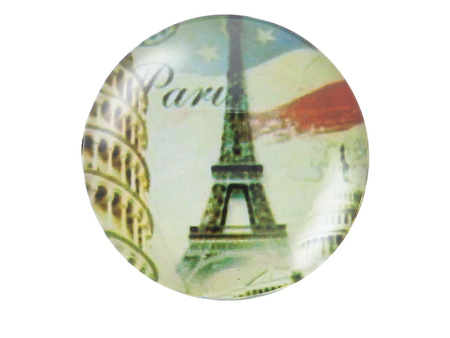 Kaboszon szklany z grafiką K20 PT1272 / multikolor / 20mm / 2szt