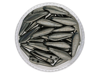 CZECHMATES™ / Daggers / 5/16mm / Metallic / Hematite / 15szt