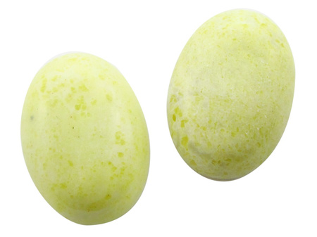 Jadeit żółty kaboszon owal 18x25mm / kolor żółty, limonkowy, jasny zielony / 1szt
