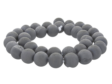 Agat druzy / kula / 8mm / Oxydized / 46szt