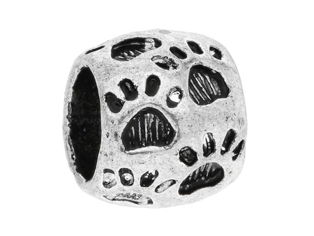 Przekładka owalna z łapkami / 8x10mm / srebrny / otwór 5mm / 2szt