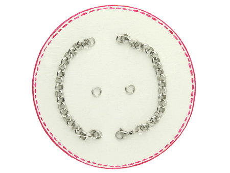 Baza bransoletki rolo / stal chirurgiczna / srebrny / grubość 6mm / 20cm / 1szt